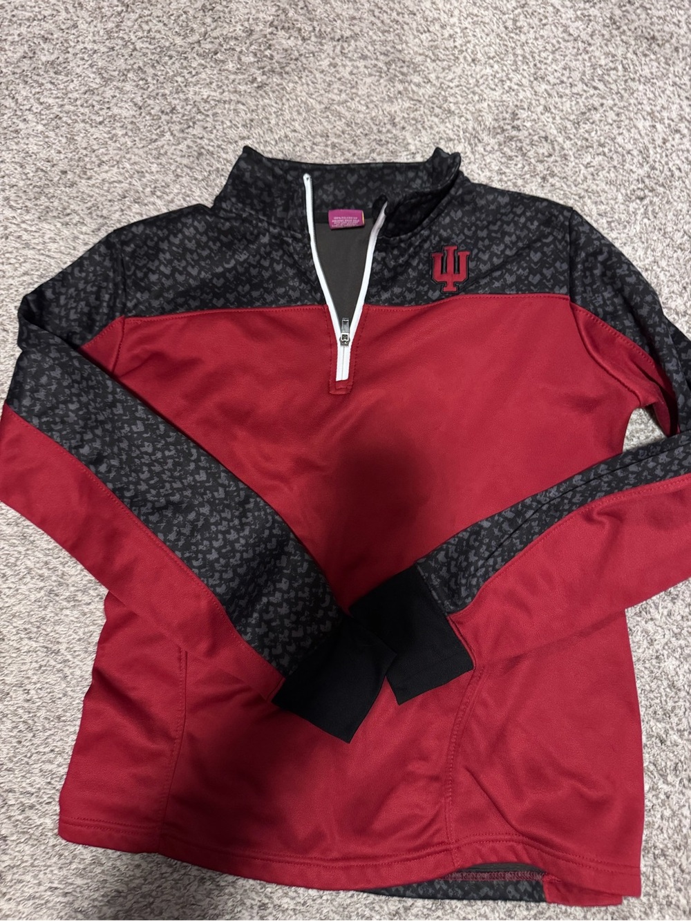 Campus Heritage Indiana University Red and Black Quarter-Zip Pullover